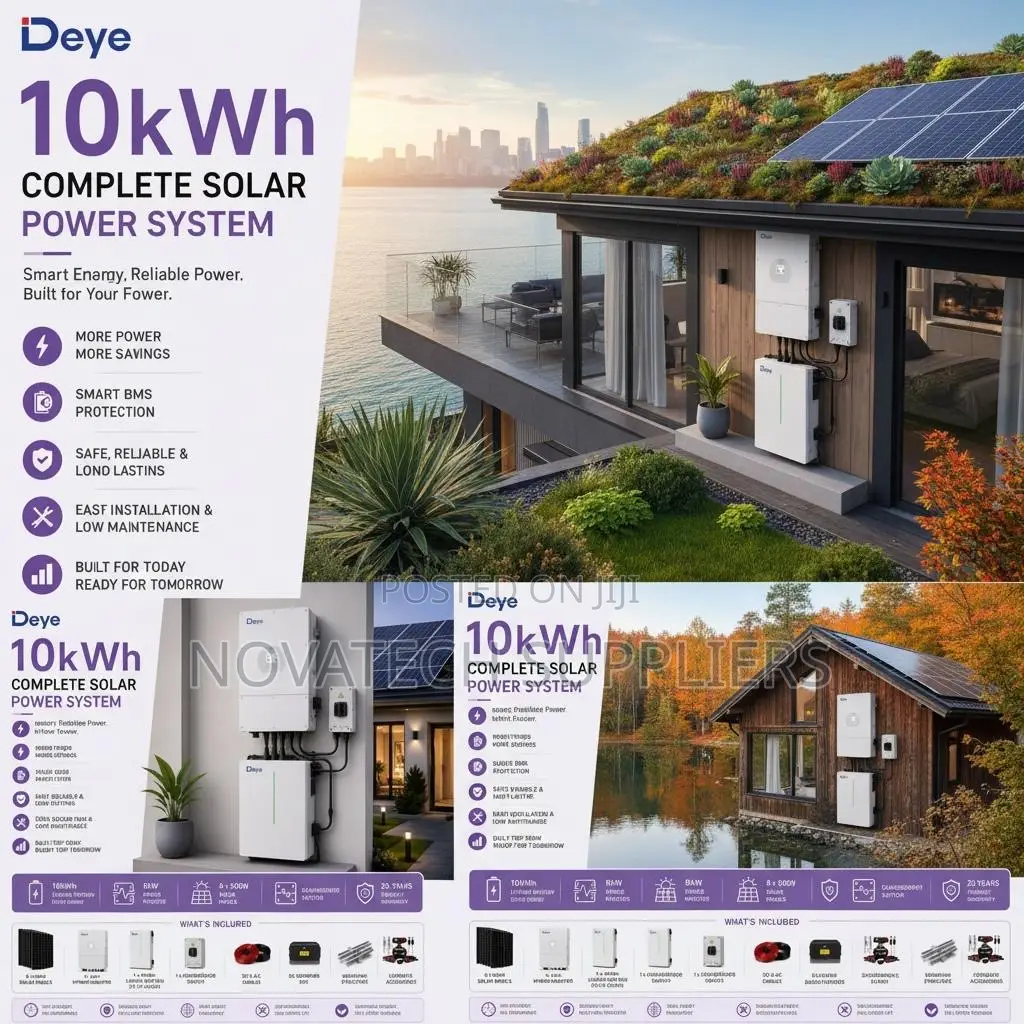 Full Deye Solar Energy Kit 8kW Inverter 10kWh Battery Pack