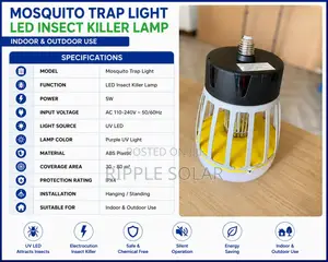 LED Mosquito Killer Lamp Indoor Outdoor UV Insect Trap Light
