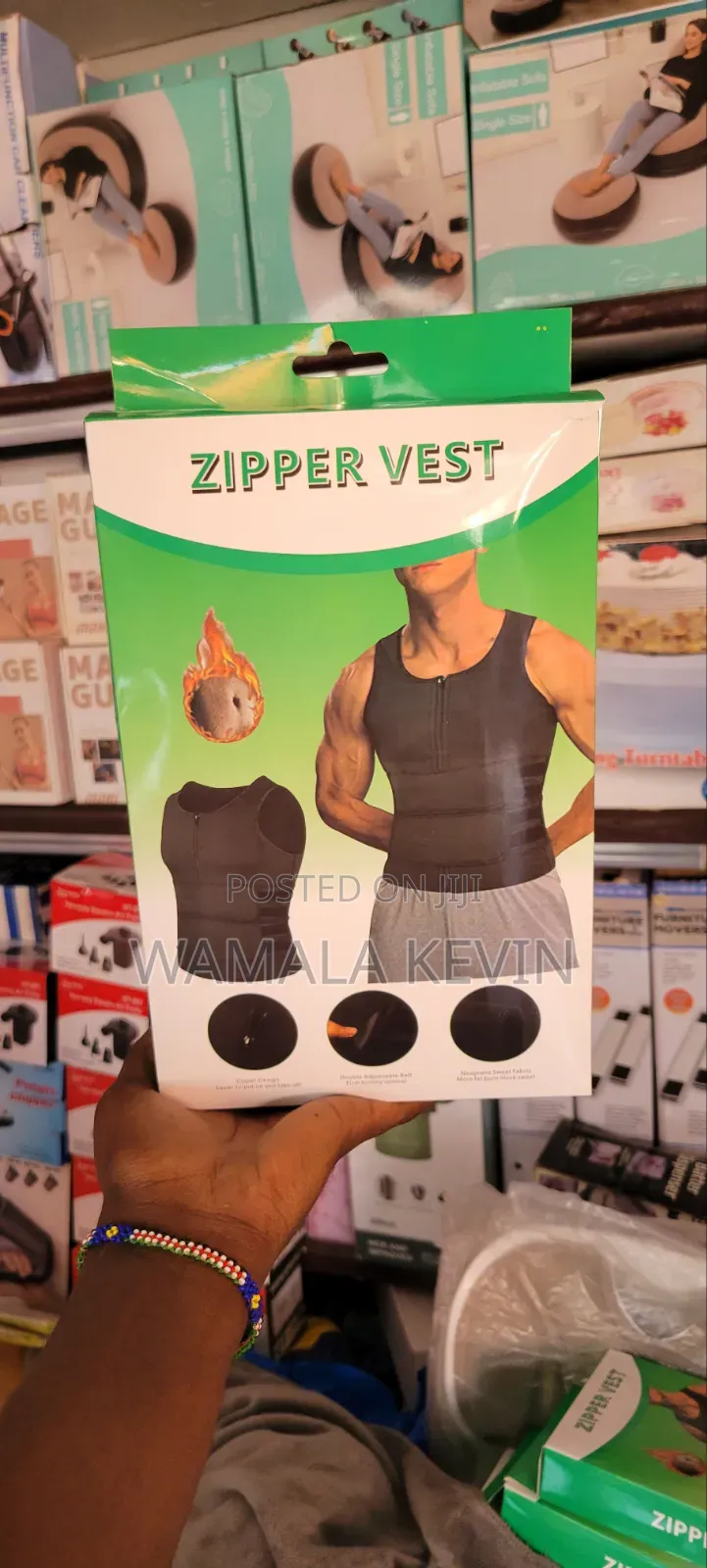 Black Neoprene Zipper Vest