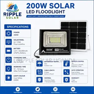 200W Solar Flood Light Waterproof Outdoor Security LED Lamp