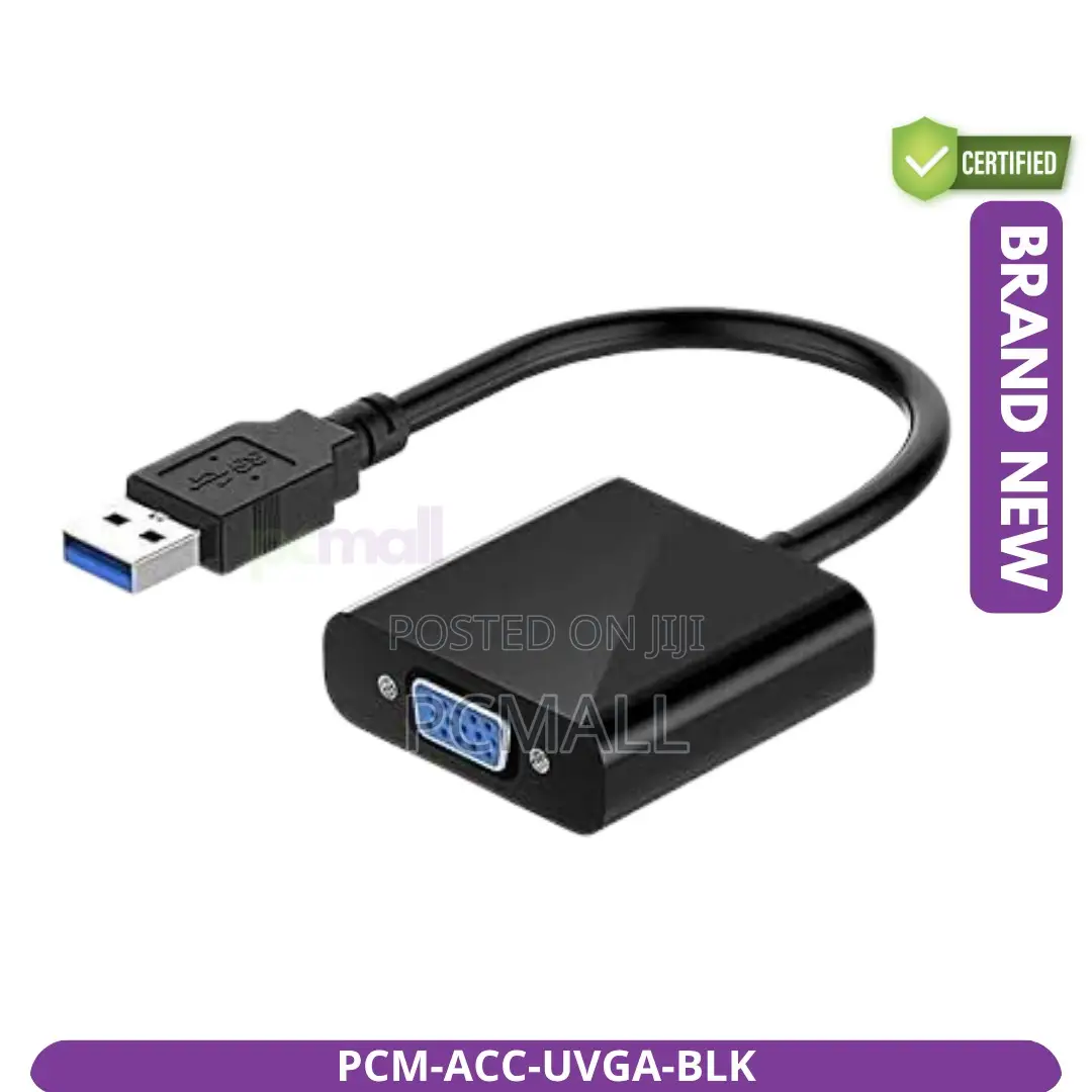 USB 3.0 to VGA Adapter Brand New PCM-ACC-UVGA-BLK