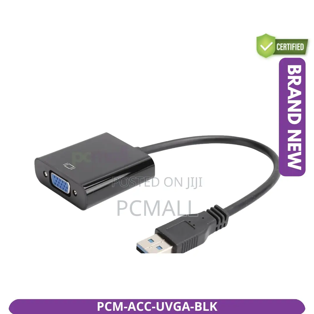 USB 3.0 to VGA Adapter Brand New PCM-ACC-UVGA-BLK