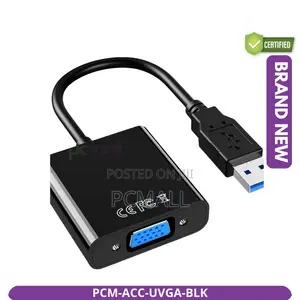 USB 3.0 to VGA Adapter Brand New PCM-ACC-UVGA-BLK