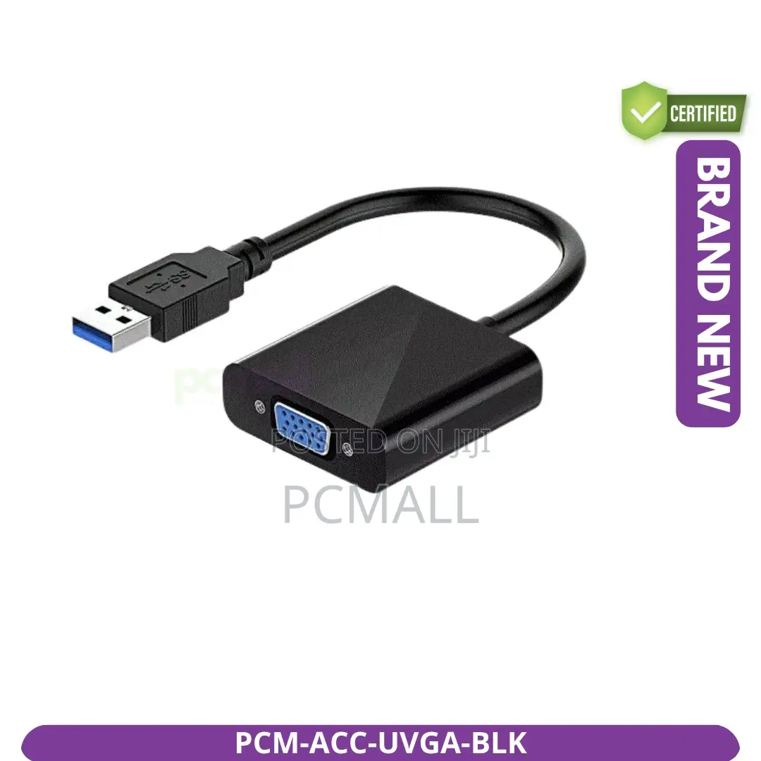 USB 3.0 to VGA Adapter Brand New PCM-ACC-UVGA-BLK
