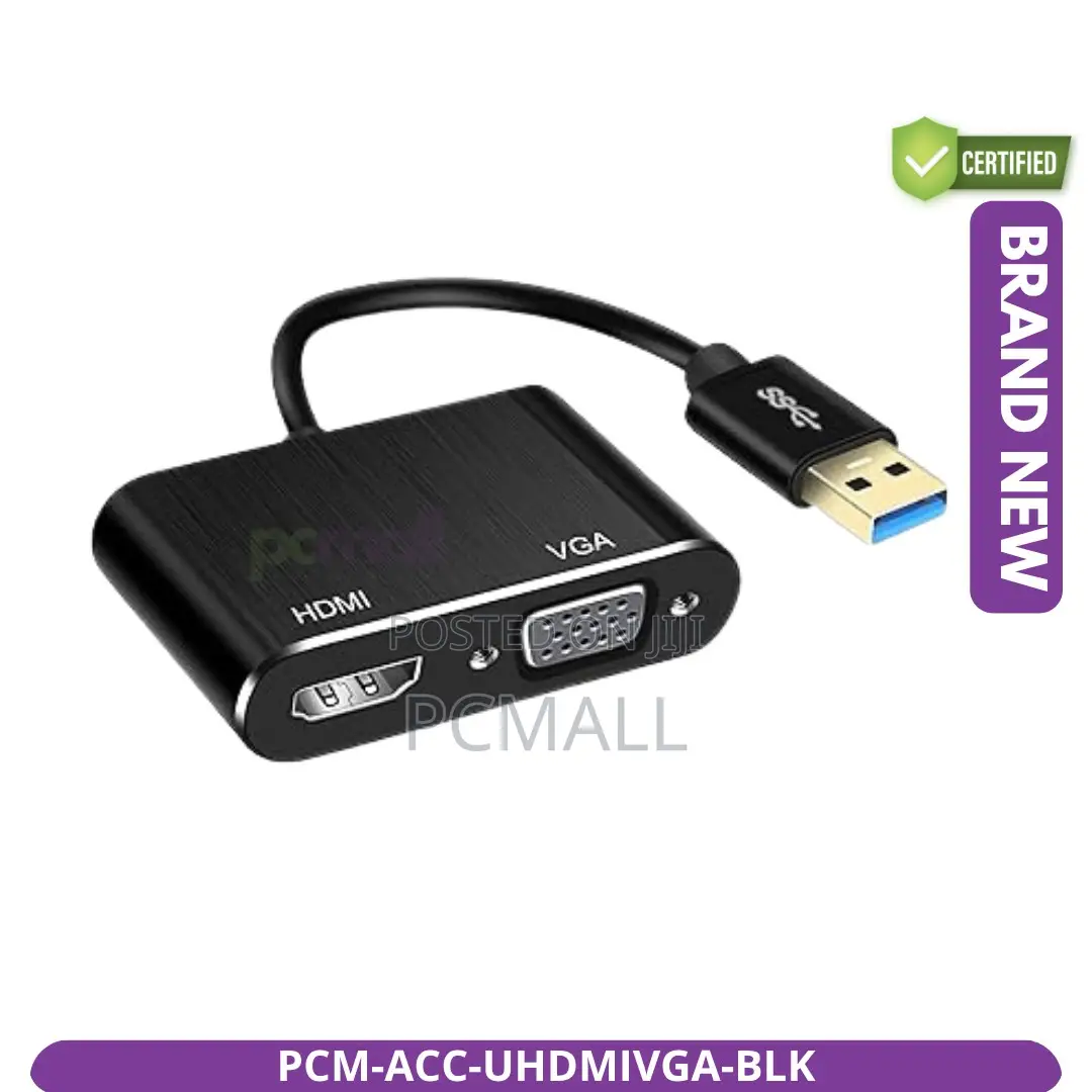 USB 3.0 HDMI+VGA Combo Converter Adapter Brand New Black