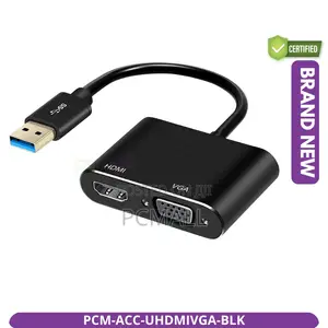 USB 3.0 HDMI+VGA Combo Converter Adapter Brand New Black