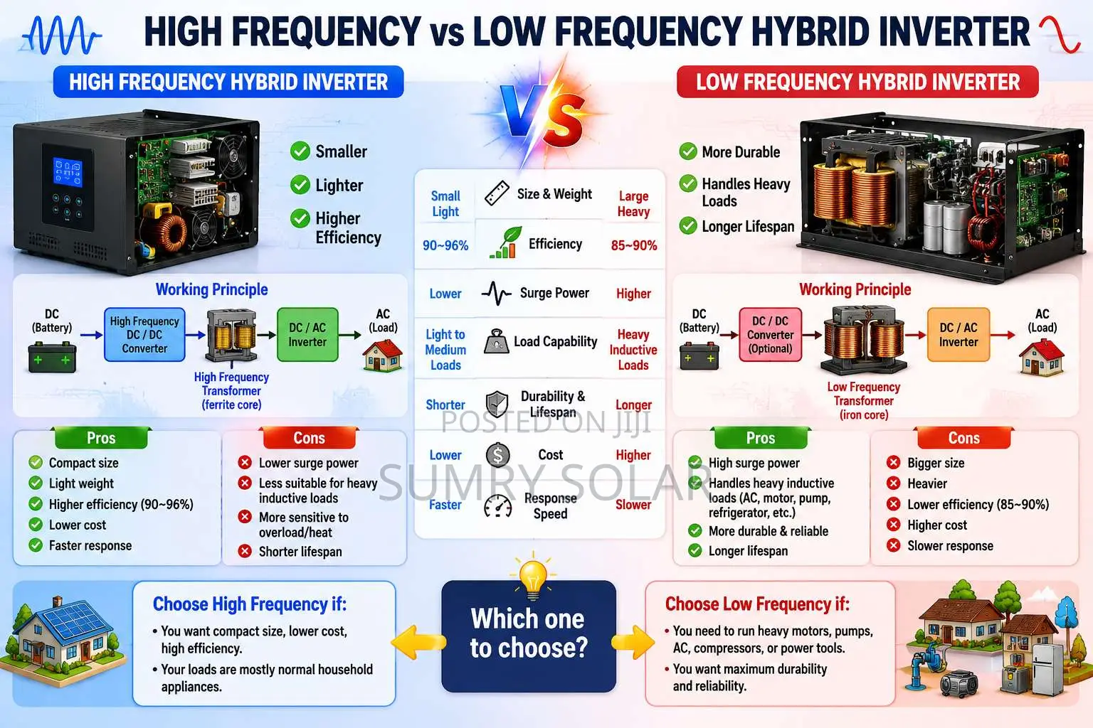 Hybrid Inverter 15kva/12kw Low Frequency