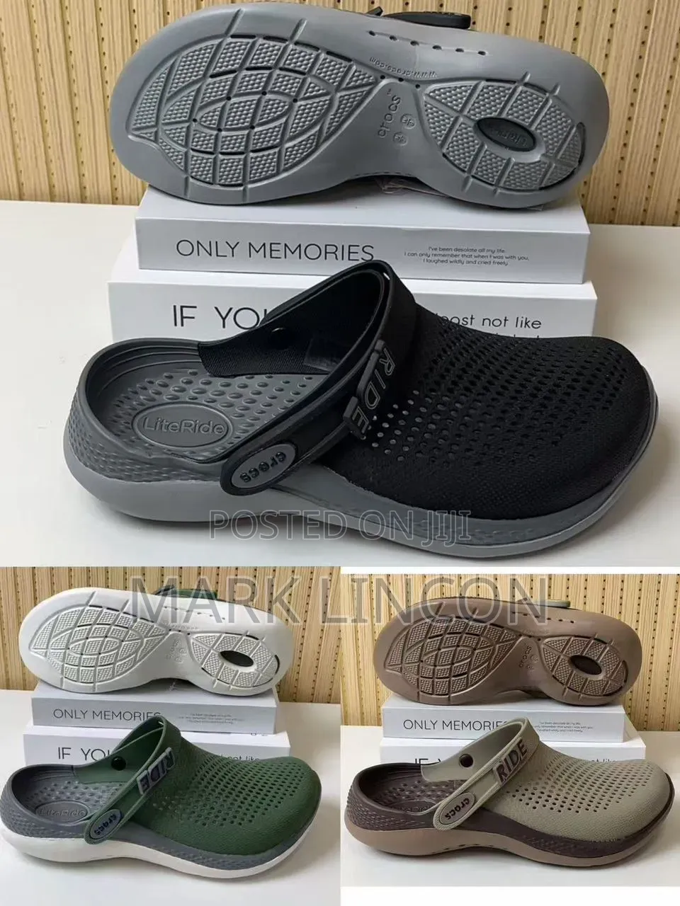 Original Classic Croc Literide 360 New Sandals Slippers - Black/Gray