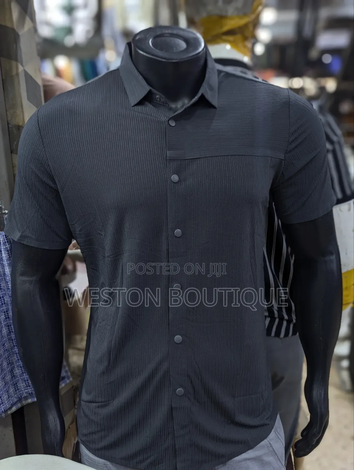Men's Button Rubber Short Sleeve Shirts