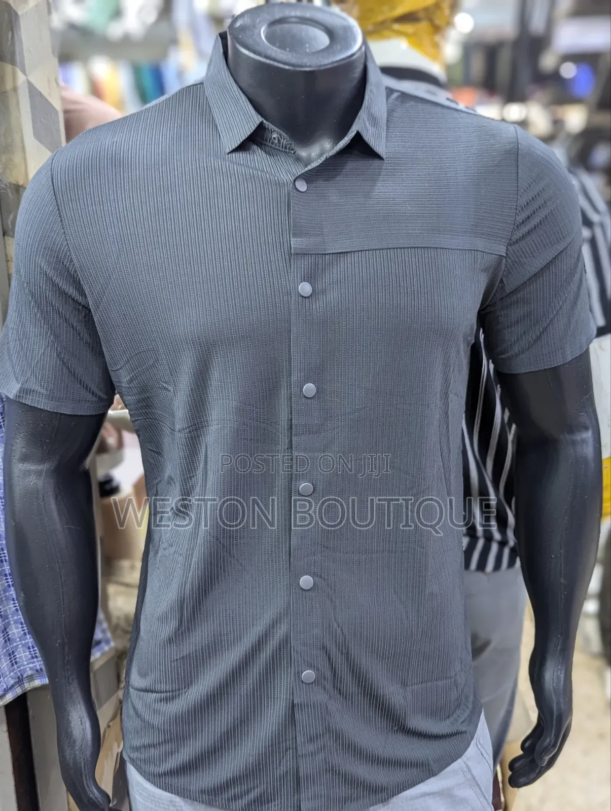 Men's Button Rubber Short Sleeve Shirts