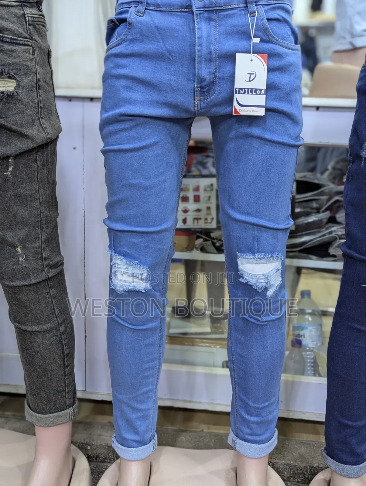 Twillon Men's Pakistan Non Fading Damage Jeans