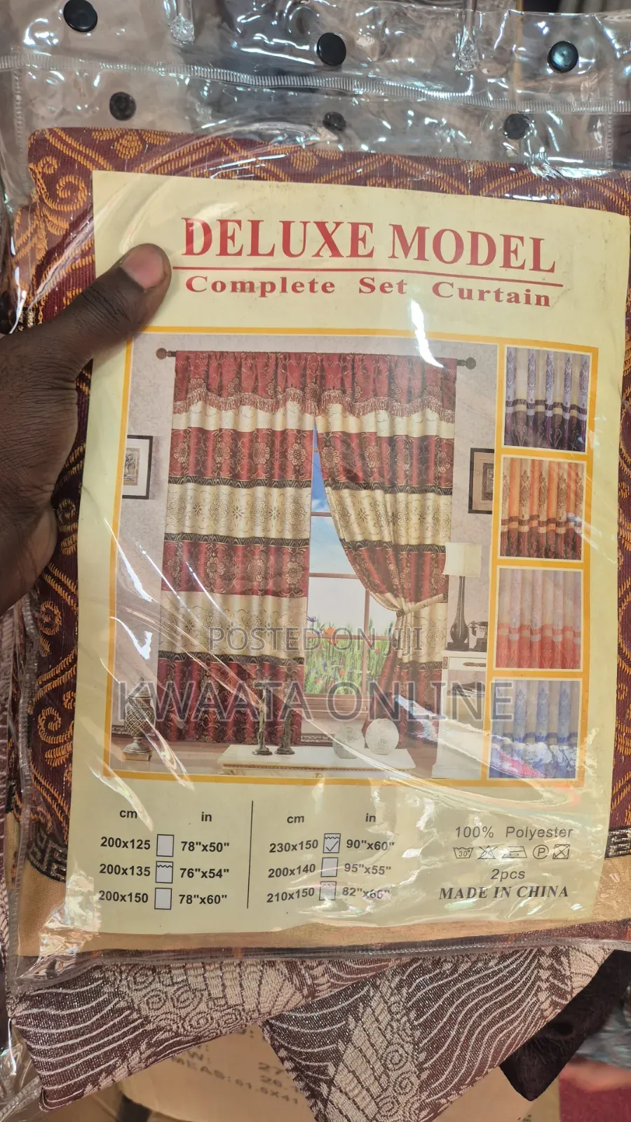 2 PC Ready Made Shading Curtains for Dining Room Bedroom 1.5m Each