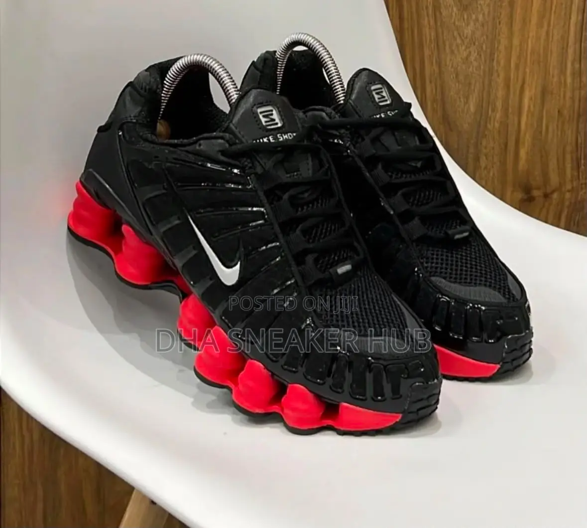 Nike Shox Black Red Fashion Sneakers