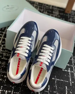 Prada Blue White Luxury Sneakers