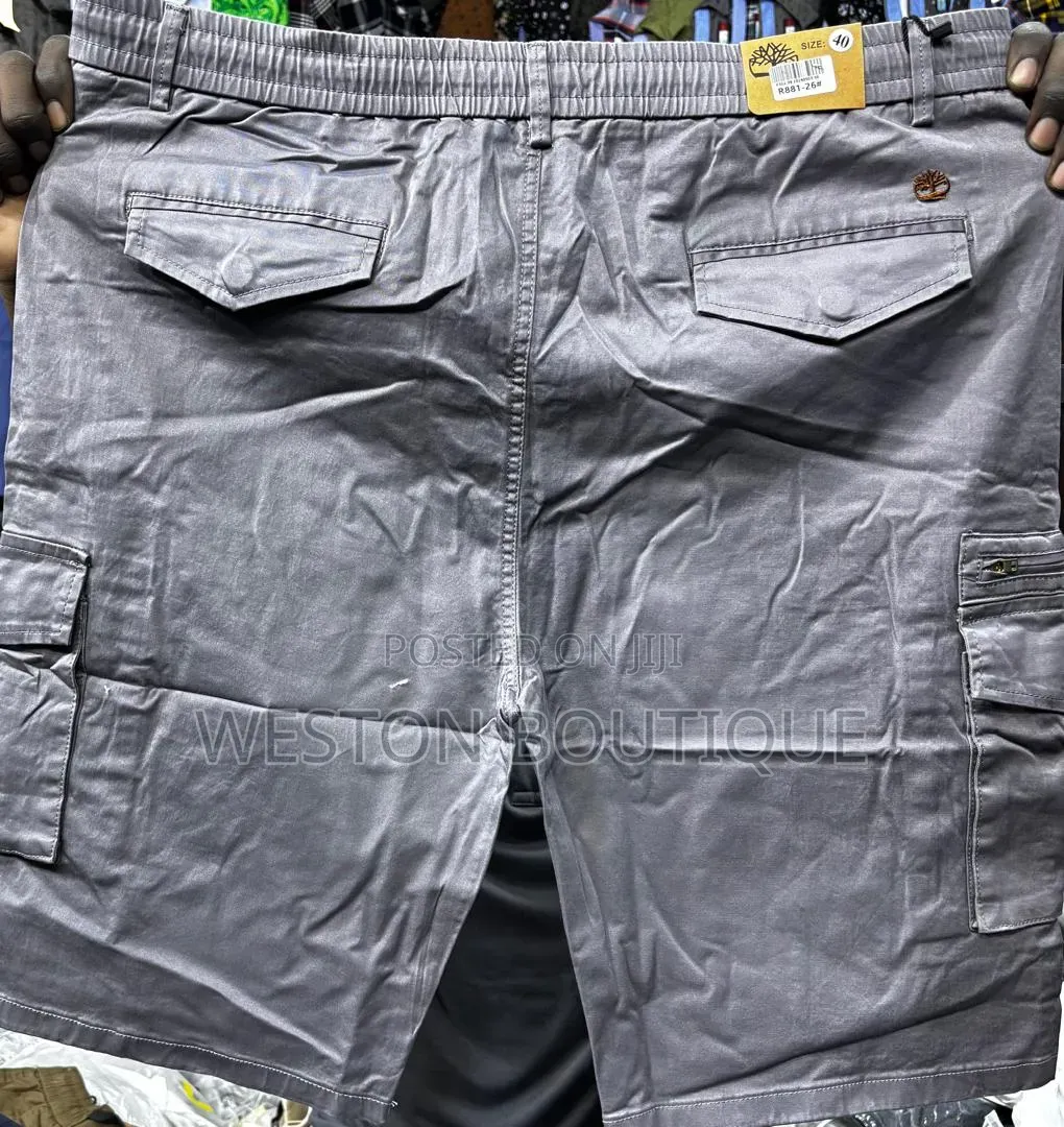 Black Timberland Cargo Short Pants for Men