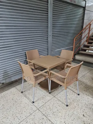 Fanback Plastic Chairs and Table Plastic Chairs and Table