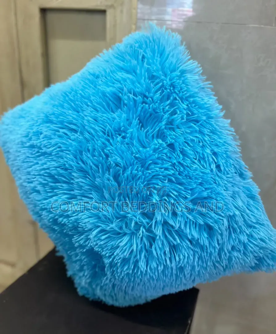 Fluffy Cushions Blue