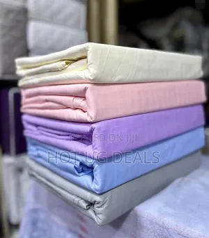 5x6 Striped Cotton Bedsheets 4pcs Set (2 Flat Bedsheet, 2 Pillowcases)