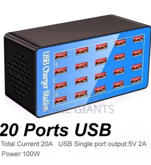 20 Port USB Charging Station Power