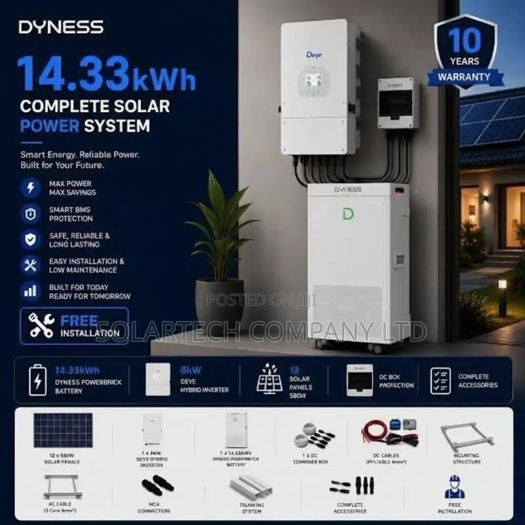Dyness 14.33kWh LiFePO4 Solar System 8000 Cycles