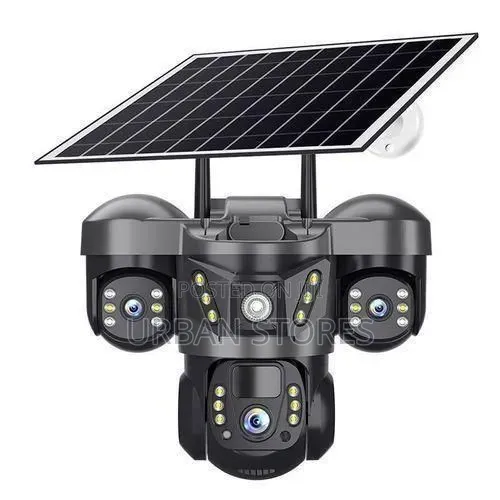 4G 4-Lens Solar-Powered Security Camera