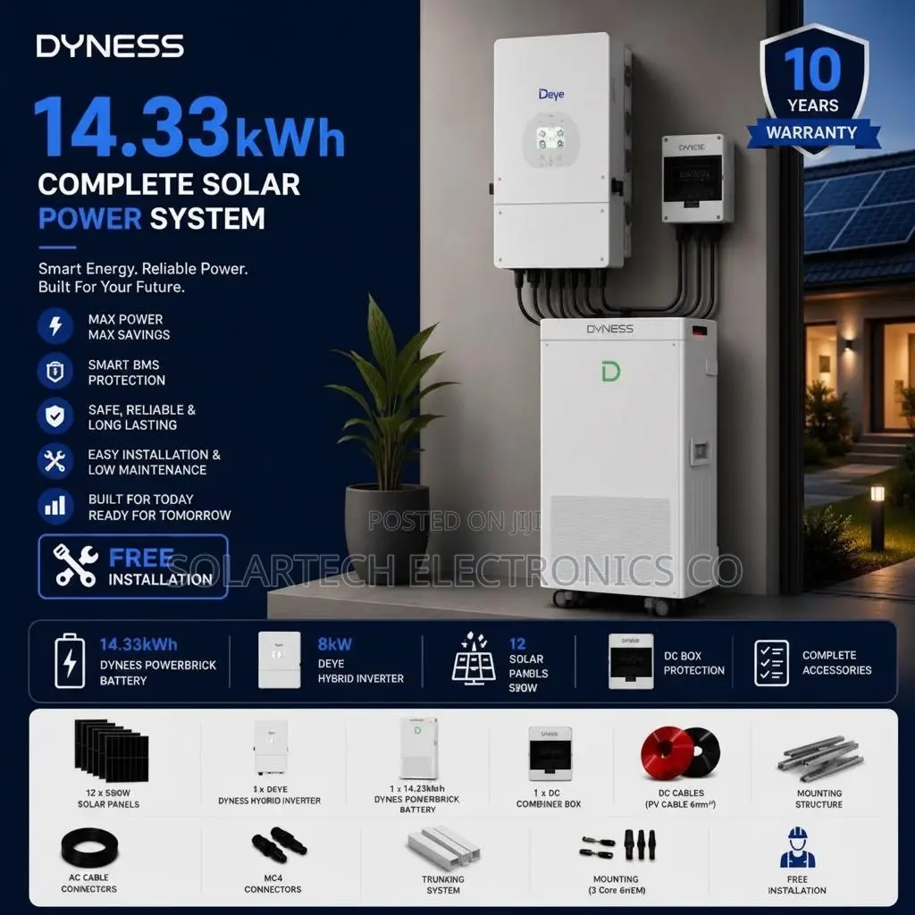 8kW Hybrid Solar Solution With 14.33kWh Long Life Lithium Battery