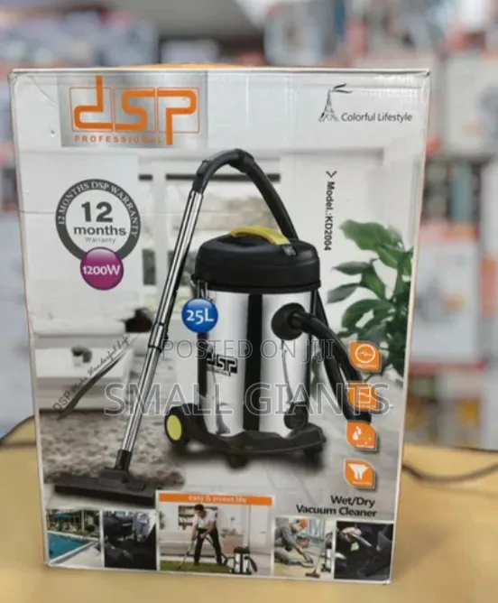 DSP 25L Wet and Dry 1200W High Suction Vacuum Cleaner Stainless Steel