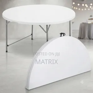 Round Plastic Folding Table Outdoor or Indoor