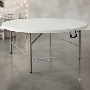 Round Plastic Folding Table Outdoor or Indoor
