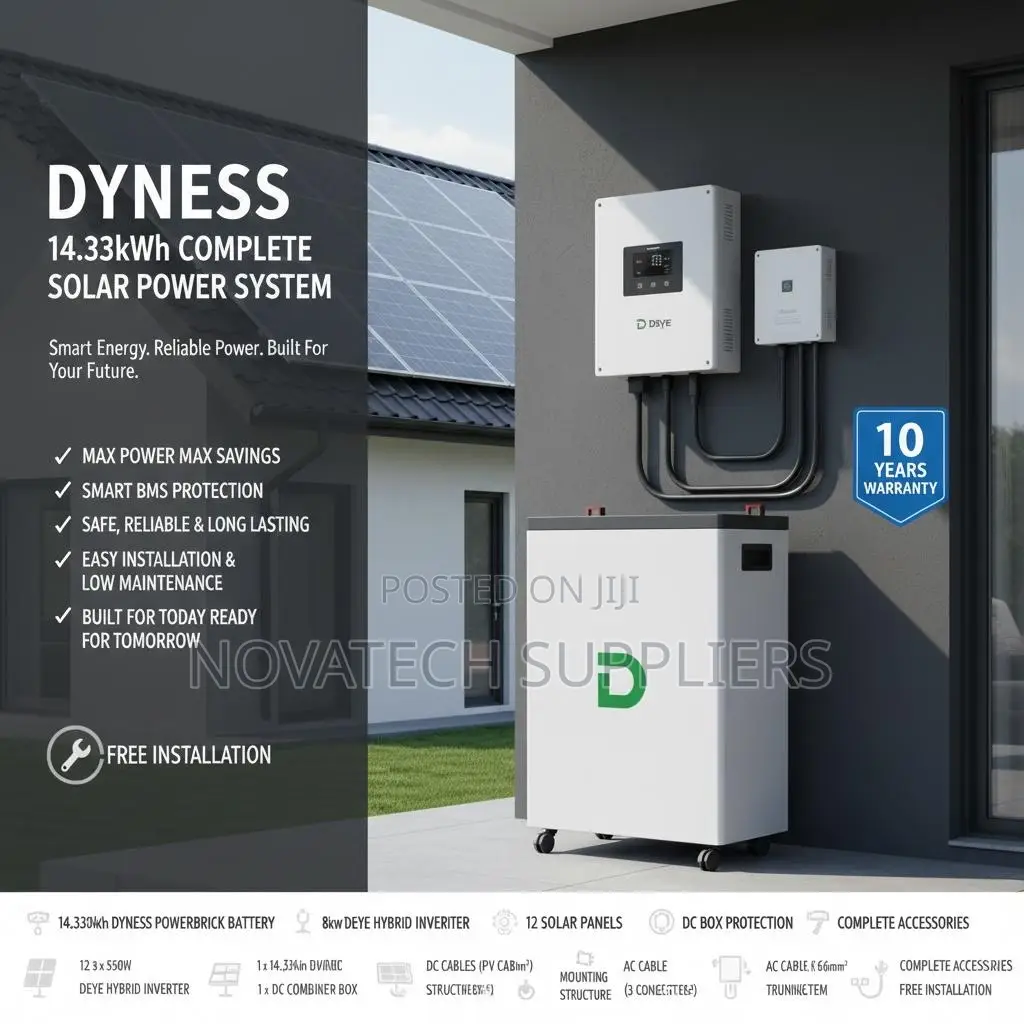 Complete 14.33kWh Dyness Solar Power System With All Accessories