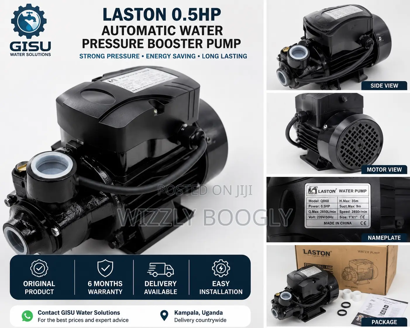 Original Laston Surface Water Pressure Booster Pump 0.5hp