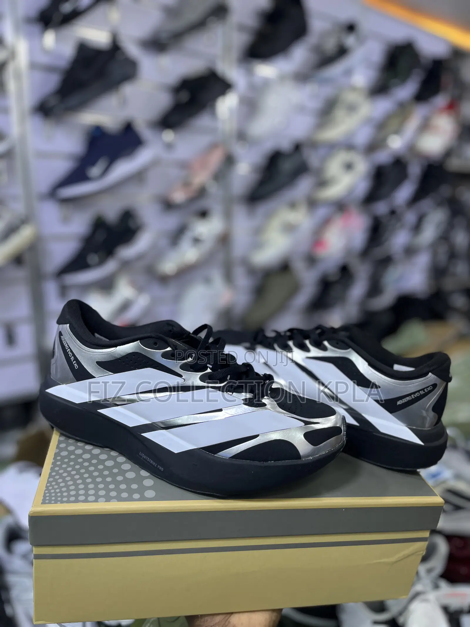 Adidas Adizero Black Silver Running Sneakers Lightweight Shoes