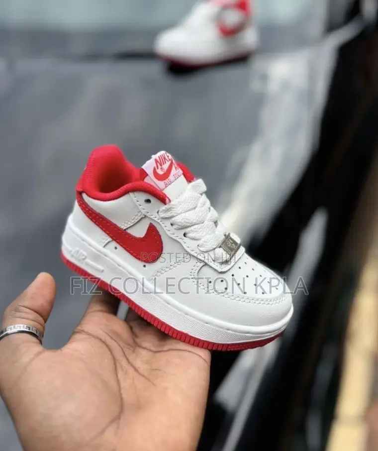 Kids Nike AF1 Premium White