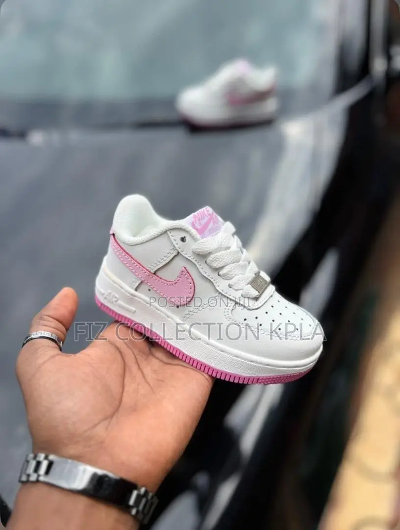 Kids Nike AF1 Premium White