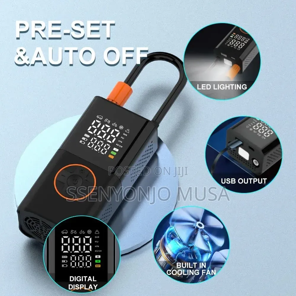 Green Lion GTI-01 Portable Rechargeable Air Compressor Tyre Inflator