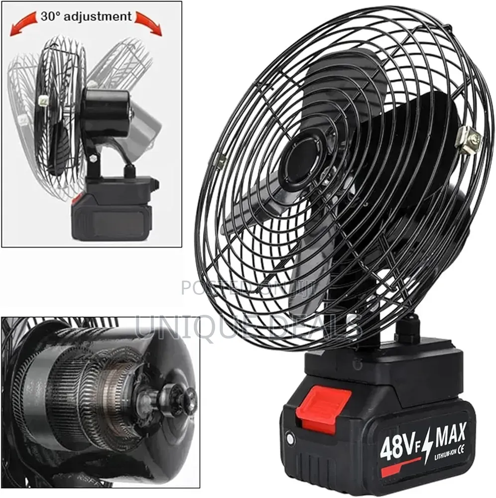 Portable Camping Fan Powered by a 21V Lithium-Ion Battery