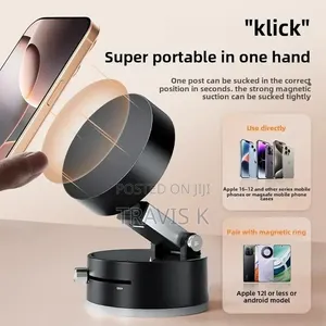 Magnetic Vacuum Phone Holder With Strong Suction Cup