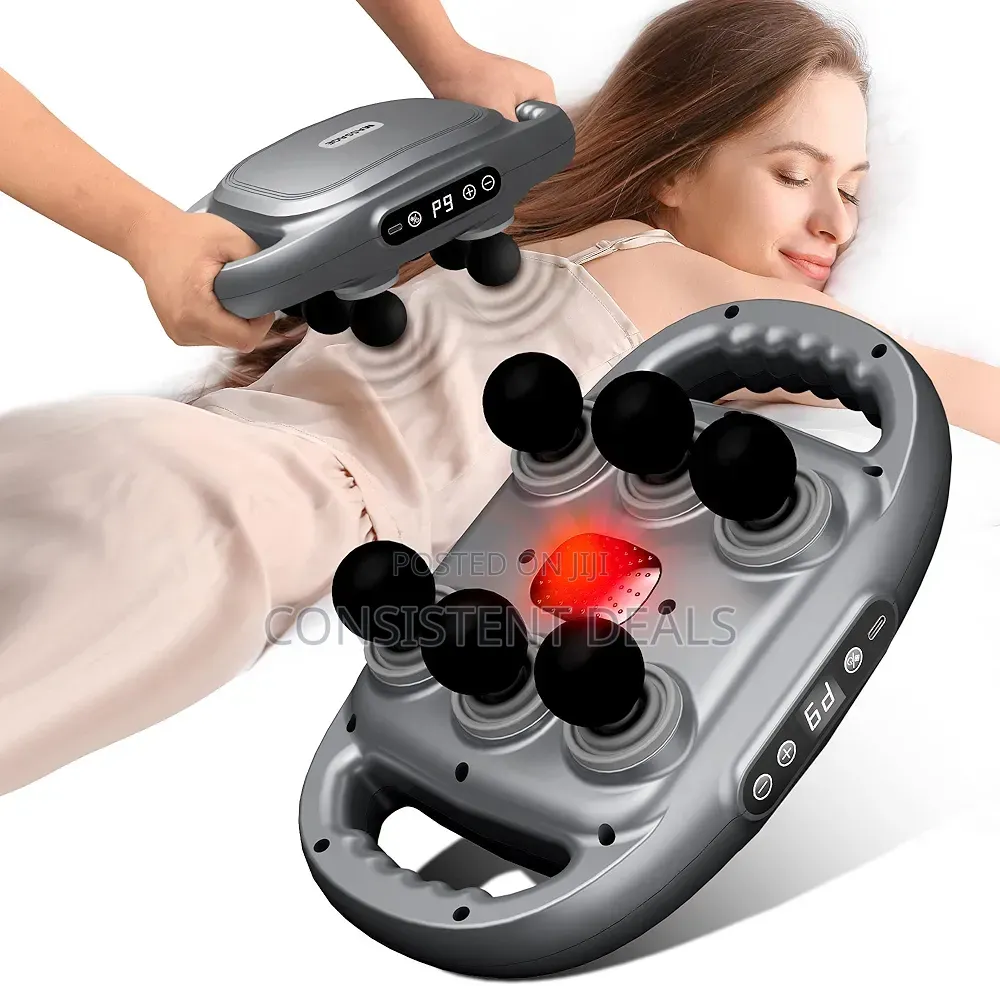 Massage Gun Deep Tissue 6 Heads, Back Massager 9 Speed