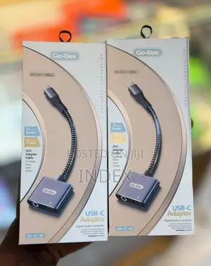 Go Des USB-C to 3.5mm Adapter 2in1 Digital Audio Converter Adaptter