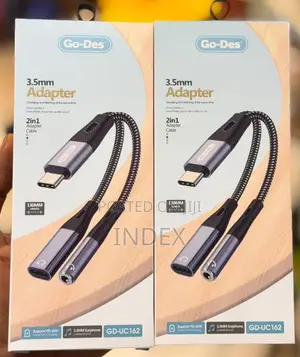 Go Des 2in1 USB C to 3.5mm Audio Adapter Plus Type C for Charging