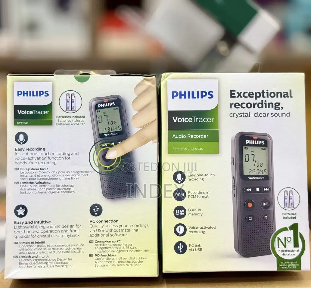 Philips Voice Tracer Digital Voice Recorder, Built in 8GB Storage