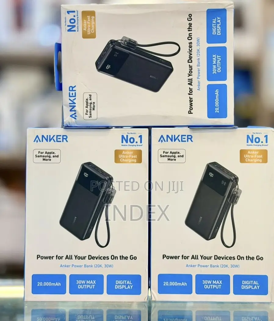Anker 30W Power Bank 20000mah Portable Charger With Built-in USB-C