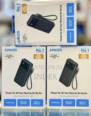 Anker 30W Power Bank 20000mah Portable Charger With Built-in USB-C