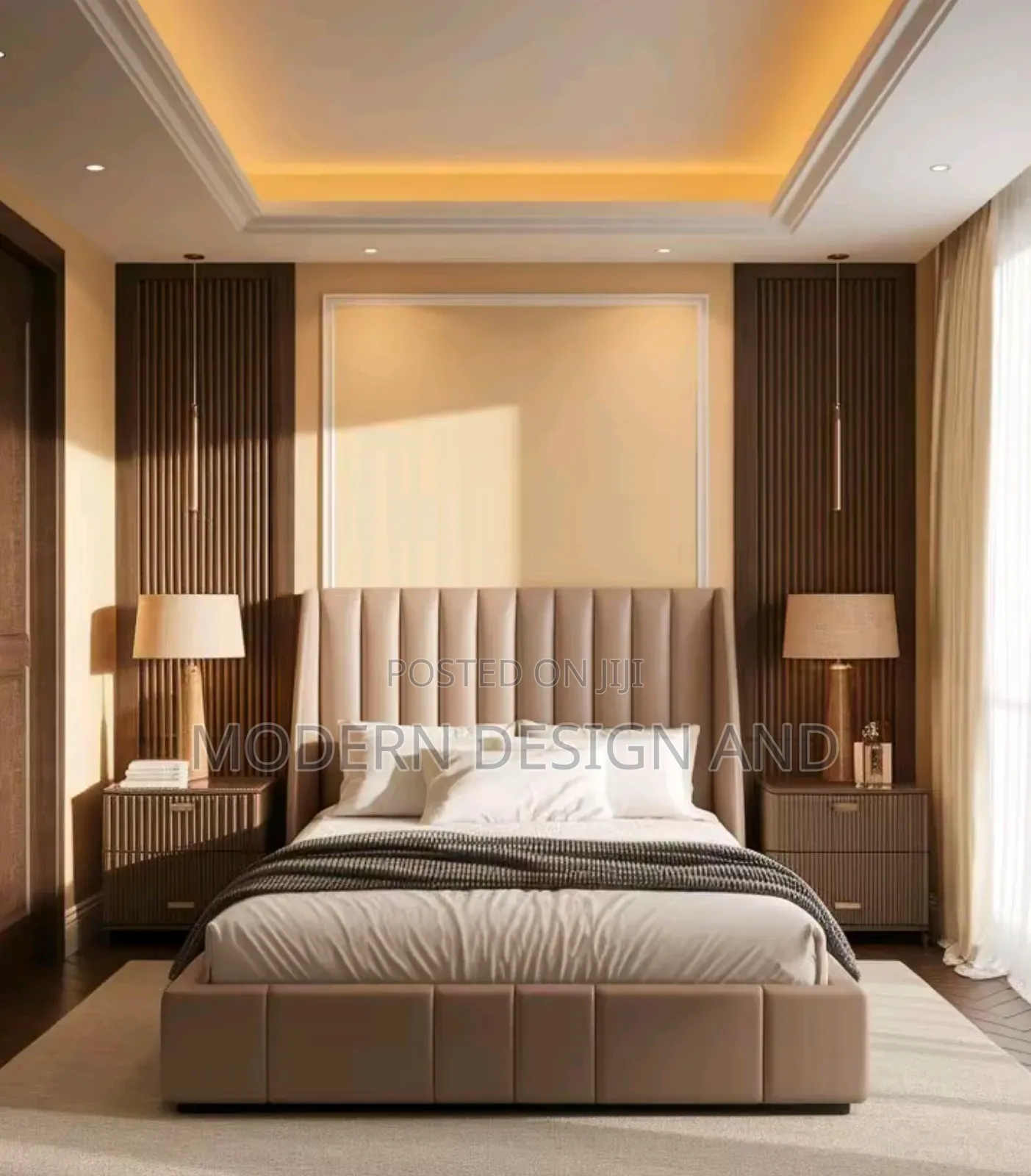 Gypsum Ceiling and Wall Designs at Bedroom