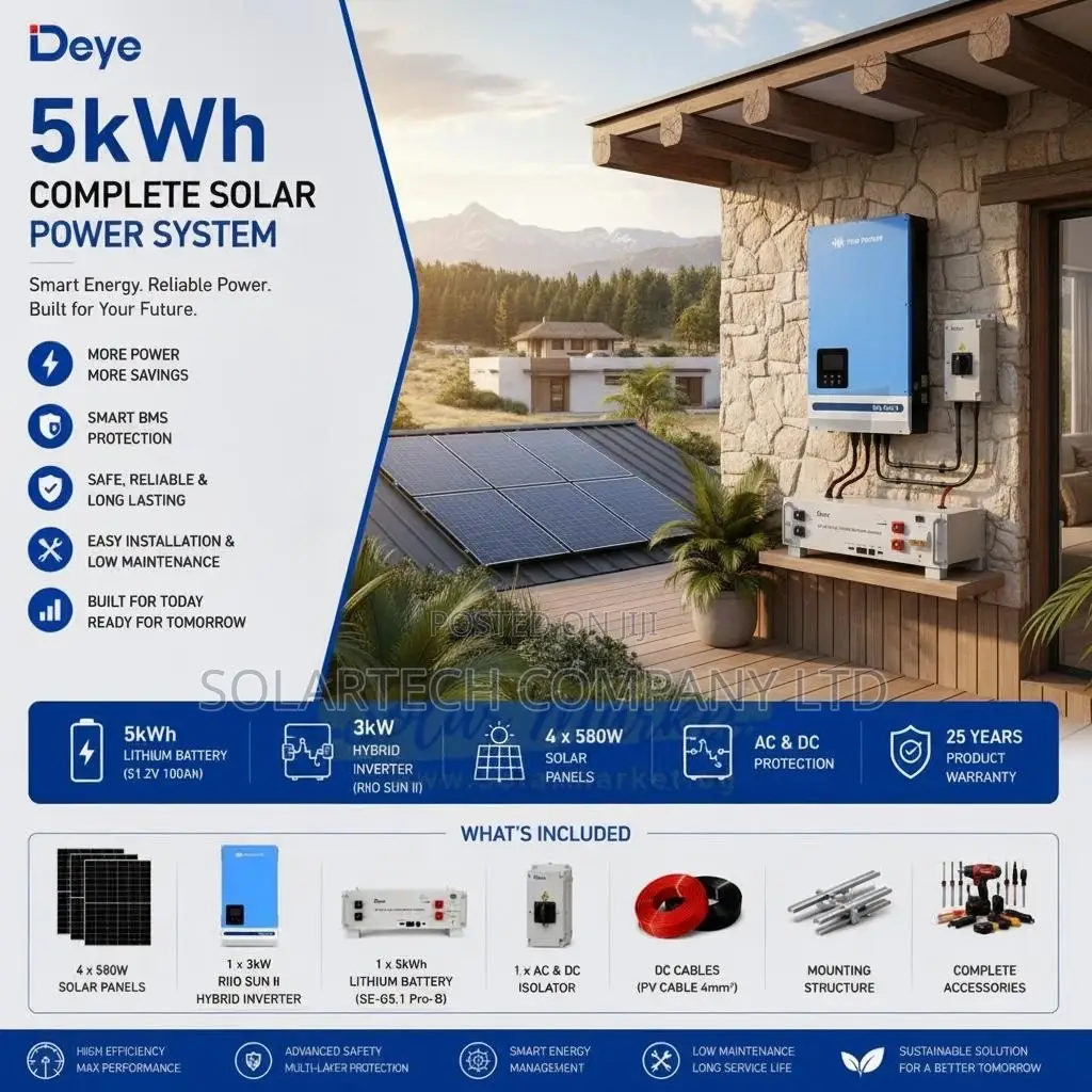 5kWh Lithium Solar Energy System With 6000 Cycle Battery