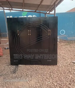 6x6 Feet Black Wardrobe