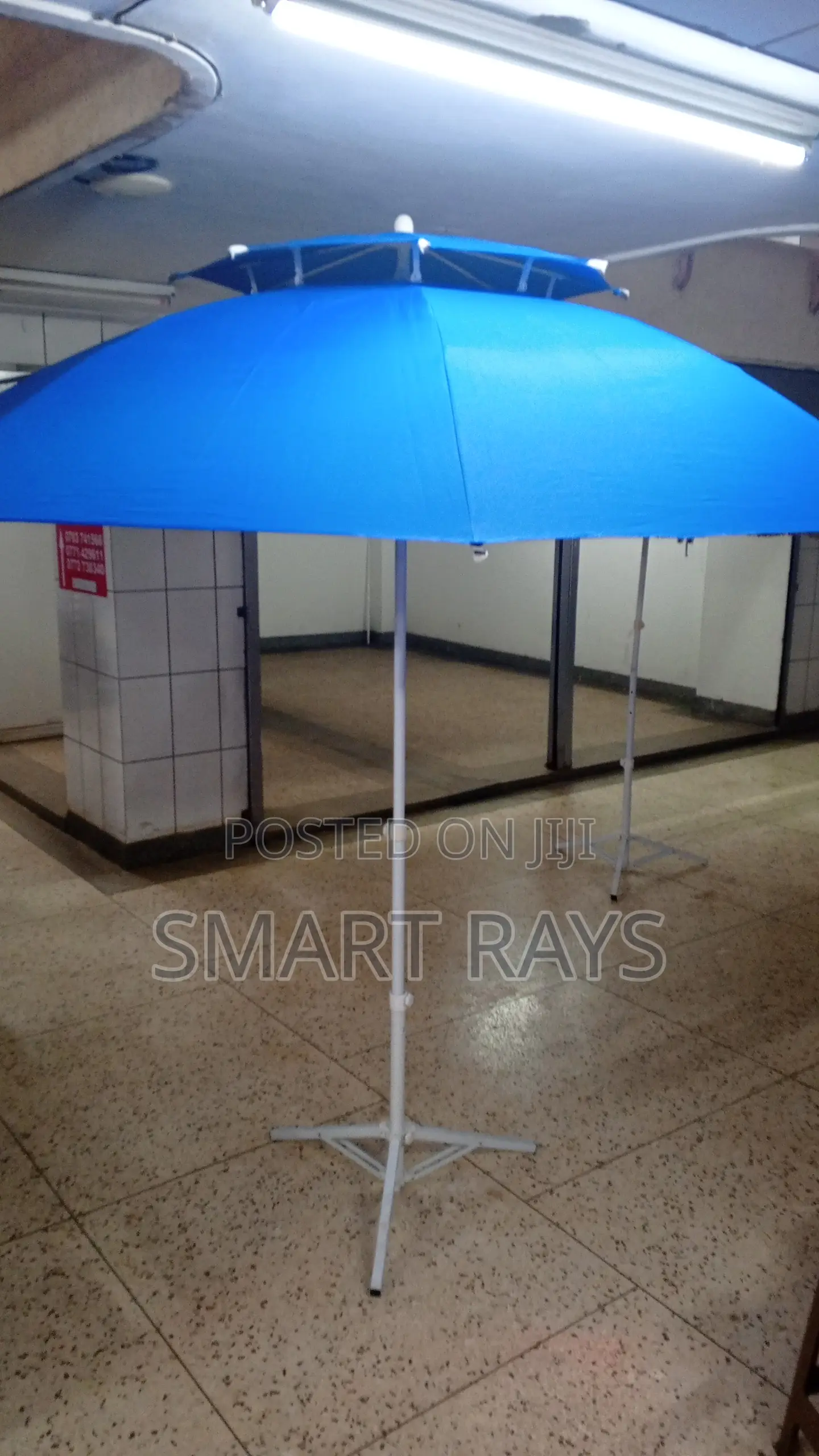 Round Topped Umbrella With a Stand