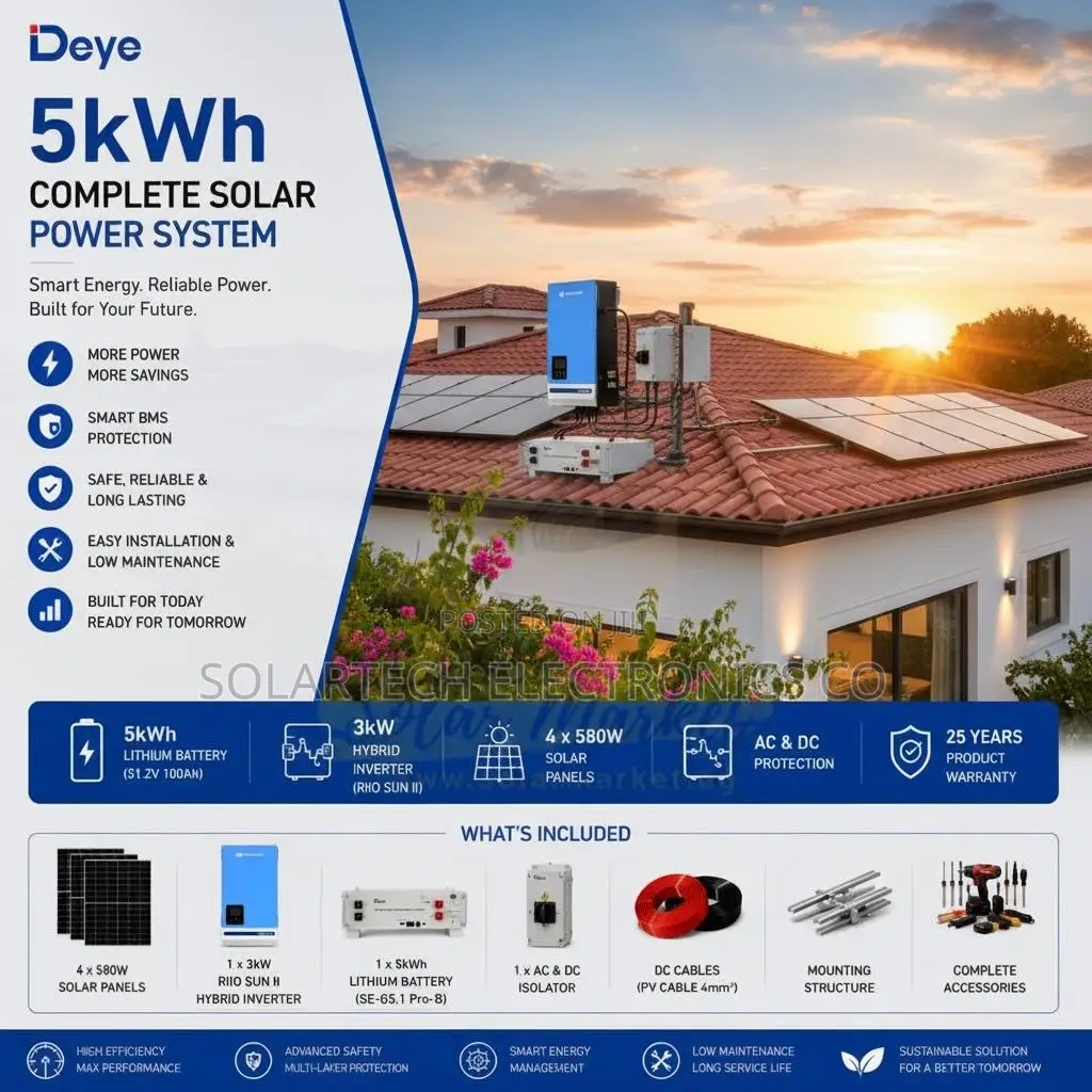 Complete Off Grid Solar Power Kit 3kW Hybrid 48V System