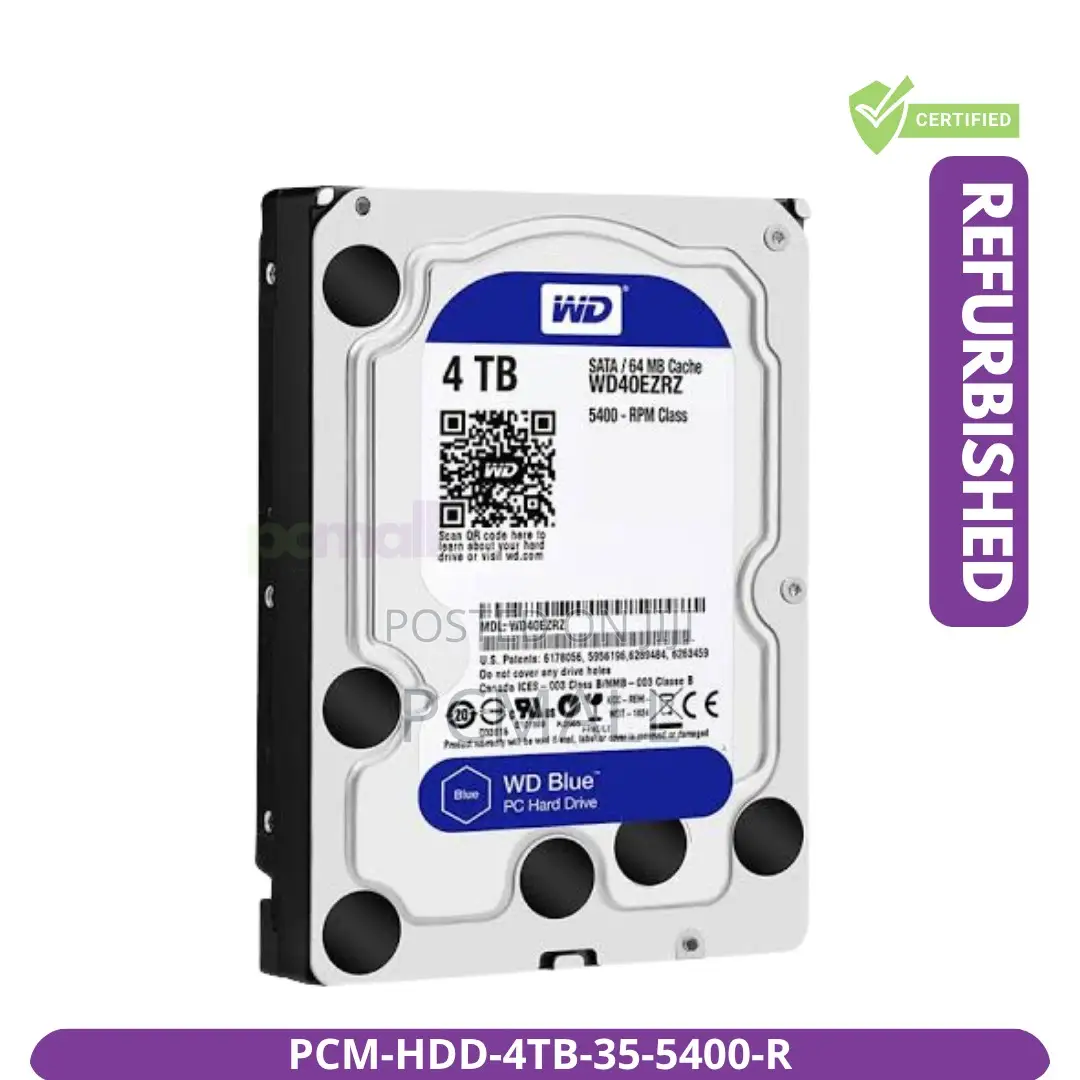 4TB 3.5" Desktop Hard Drive 5400RPM Refurbished