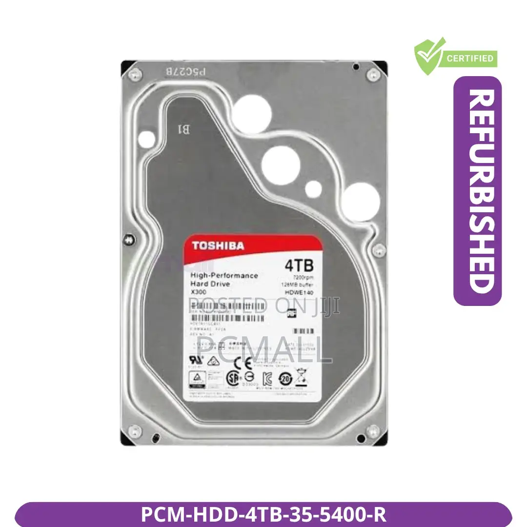 4TB 3.5" Desktop Hard Drive 5400RPM Refurbished